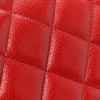 Caviar Quilted Jumbo Double Flap Dark Red