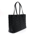 Calfskin Matelasse Monochrome Large GG Marmont Tote Bag Black