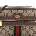 GG Supreme Monogram Web Mini Ophidia Shoulder Bag Brown