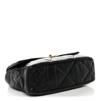 Goatskin Quilted Large Chanel 19 Flap Black