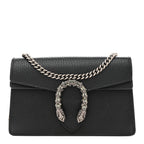 Dollar Calfskin Crystal Super Mini Dionysus Shoulder Bag Black