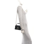 Dollar Calfskin Crystal Mini Dionysus Top Handle Bag Black Crystal