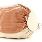 X HOWLS MOVING CASTLE Lambskin Pleated Heen Bracelet Pouch Shoulder Bag Rust