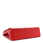 Caviar Quilted Maxi Double Flap Red