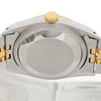 Stainless Steel 18K Yellow Gold Diamond 36mm Oyster Perpetual Datejust Watch Champagne 16233