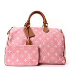 Calfskin Monogram Speedy P9 Bandouliere 40 Pink Sakura