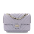 Aged Calfskin Chevron Quilted 2.55 Reissue Mini Flap Light Purple