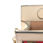 GG Supreme Monogram Flora Web Small Ophidia Chain Shoulder Bag White