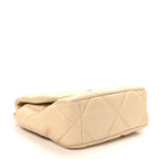 Lambskin Quilted Medium Chanel 19 Flap Beige