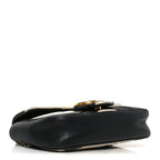 Calfskin Matelasse Super Mini GG Marmont Shoulder Bag Black White