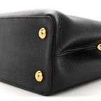 Taurillon Capucines MM Black Fuchsia