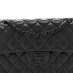 Lambskin Quilted Small Double Flap So Black