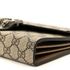 GG Supreme Monogram Mini Dionysus Chain Wallet Beige Taupe