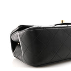 Lambskin Quilted Mini Rectangular Flap Black