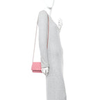 Caviar Quilted Wallet on Chain WOC Pink
