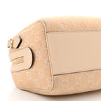 Summer Denim Calfskin GG Monogram Small Ophidia Top Handle Bag Souffle Rose
