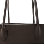 Grained Calfskin Margaux Shoulder 12 Deep Brown