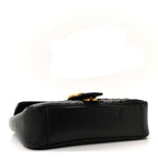 Calfskin Matelasse Small GG Marmont Shoulder Bag Black