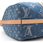 Denim Monogram New LV Remix Keepall Bandouliere 45 Blue