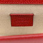 Dollar Calfskin Enamel Dionysus Shoulder Bag Hibiscus Red Electric Blue