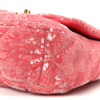 Sequin Quilted Medium Chanel 19 Flap Coral