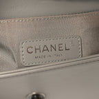 Calfskin Quilted Small Boy Flap Grey