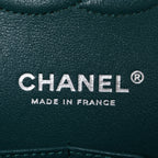 Caviar Quilted Medium Double Flap Dark Turquoise