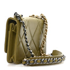 Lambskin Quilted Chanel 19 Wallet On Chain WOC Green