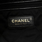 Shiny Calfskin Quilted Small Chanel 22 Black