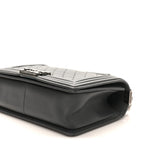 Lambskin Quilted Medium Boy Flap Dark Grey