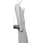 Metallic Lambskin Matelasse Mini GG Marmont Shoulder Bag Piombo