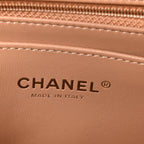 Lambskin Quilted Mini Rectangular Flap Brown
