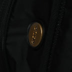 Shiny Grained Calfskin Quilted Large Travel Bowling Bag Black