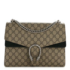 GG Supreme Monogram Medium Dionysus Shoulder Bag Black