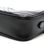 Calfskin Matelasse Small GG Marmont Chain Shoulder Bag Black