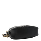 Calfskin Matelasse Small GG Marmont Chain Shoulder Bag Black