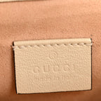 GG Supreme Monogram Calfskin Mini Padlock Flap Pocket Shoulder Bag Beige Mystic White Sun Oil