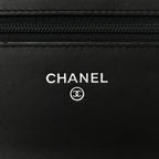 Patent Calfskin Quilted Reissue Wallet On Chain WOC So Black