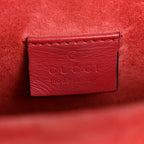 GG Supreme Monogram Suede Mini Dionysus Shoulder Bag Beige Ebony Vulcanic Red