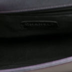 Iridescent Goatskin Quilted New Medium Boy Flap Purple