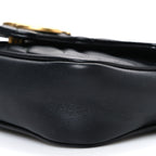 Calfskin Matelasse Super Mini GG Marmont Shoulder Bag Black