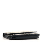 Calfskin Diamond Stitch Wallet On Chain WOC Black