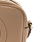 Pebbled Calfskin Small Soho Disco Bag Rose Beige