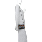 New Denim GG Monogram Dollar Calfskin Enamel Super Mini Dionysus Shoulder Bag Blue Tea Cuir Epilog Electric Blue