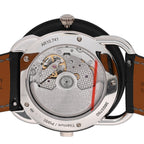 Platinum Titanium Alligator 43mm Arceau Le Temps Voyageur Automatic Watch Noir