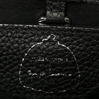 LV X YK Taurillon Inlaid Kusama Flowers Capucines BB Black
