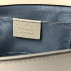 Grained Calfskin Bee Star Small Padlock Shoulder Bag White