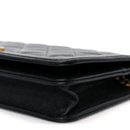 Caviar Quilted Boy Wallet On Chain WOC Black