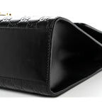 Guccissima Medium Padlock Shoulder Bag Black