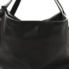 Polished Saddle Calfskin Alexia Bag Black